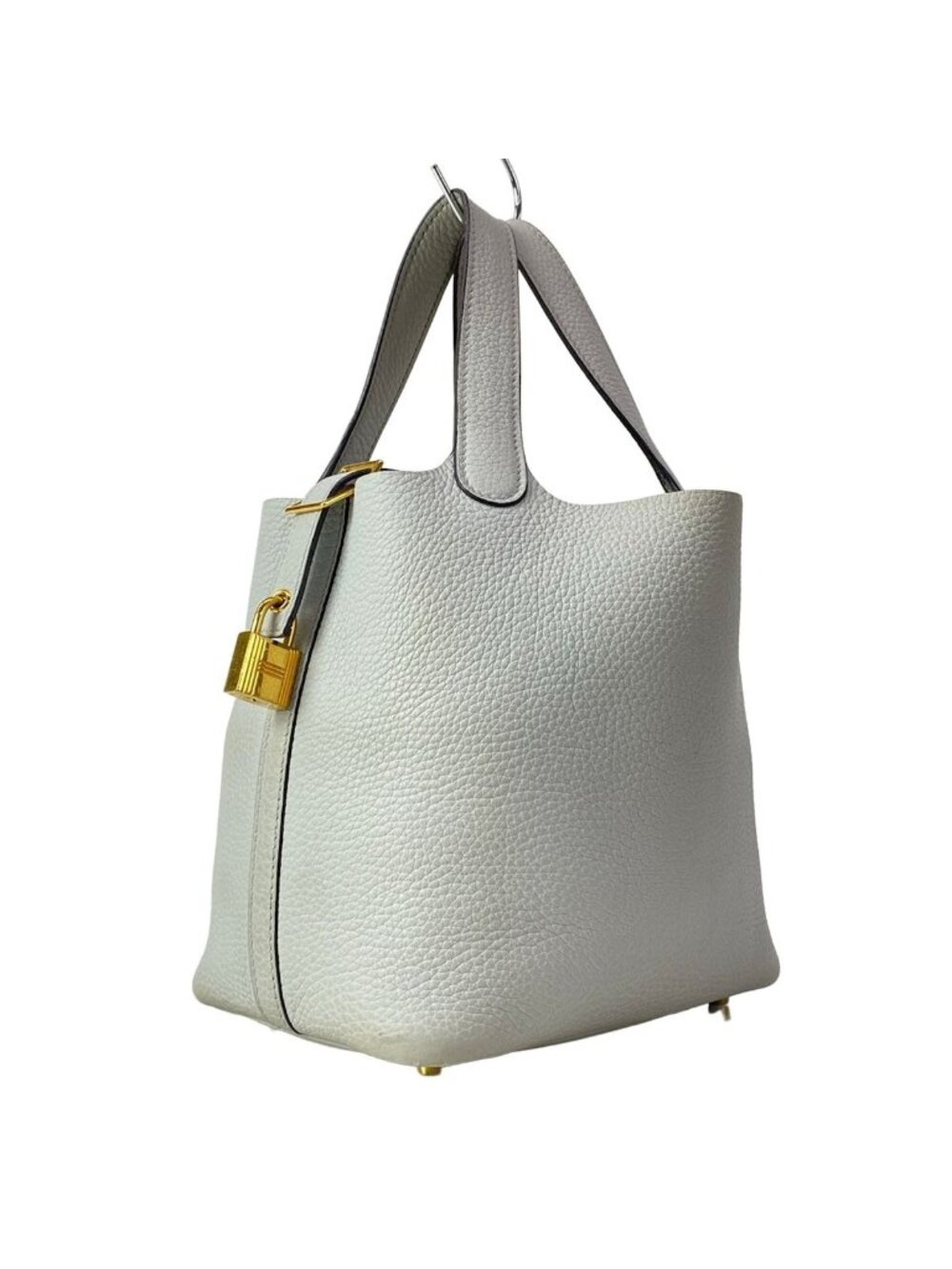 Hermes Handbag Picotin Lock PM Blue Pale Gold
